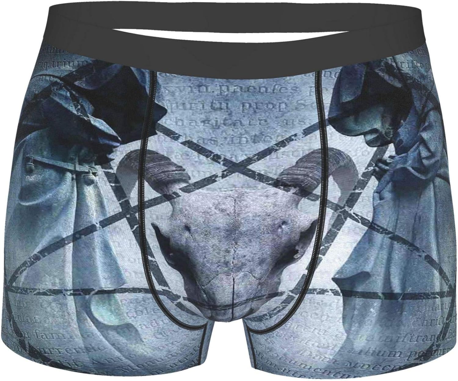 Pentagram Goat Skull Devil Dream Mens Underwear Boxer Briefs for Boy Youth Polyester Spandex