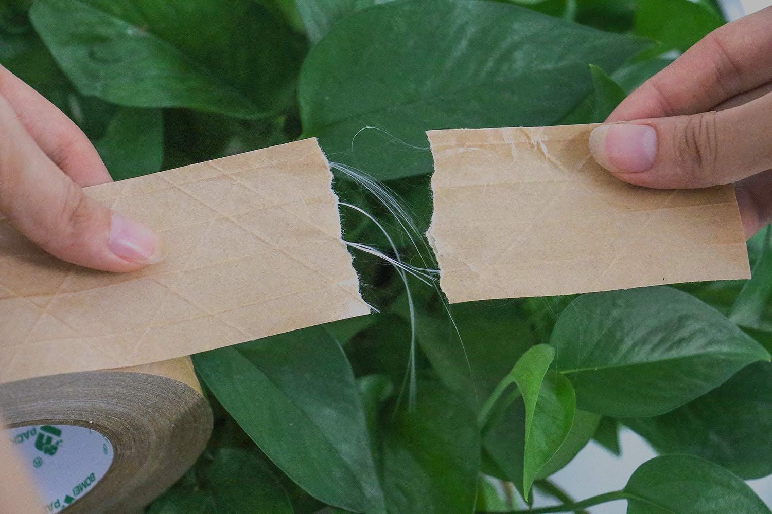 BOMEI PACK 3 Rolls Strong Brown Paper Packaging Tape,Recyclable Reinforced Kraft Paper Tape Self Adhesive Paper Gummed,48mm x 50m for Heavy Duty Moving Box Sealing - Image 4