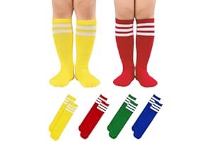 American Trends Kids Toddler Soccer Socks Stripes Uniform Knee High Tube Long Youth Soccer Baseball Socks for Boys Girls