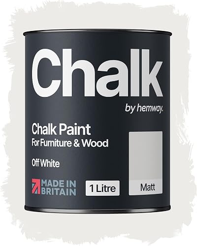 Hemway Chalk Paint Off White 1L Matt Finish Furniture & Walls