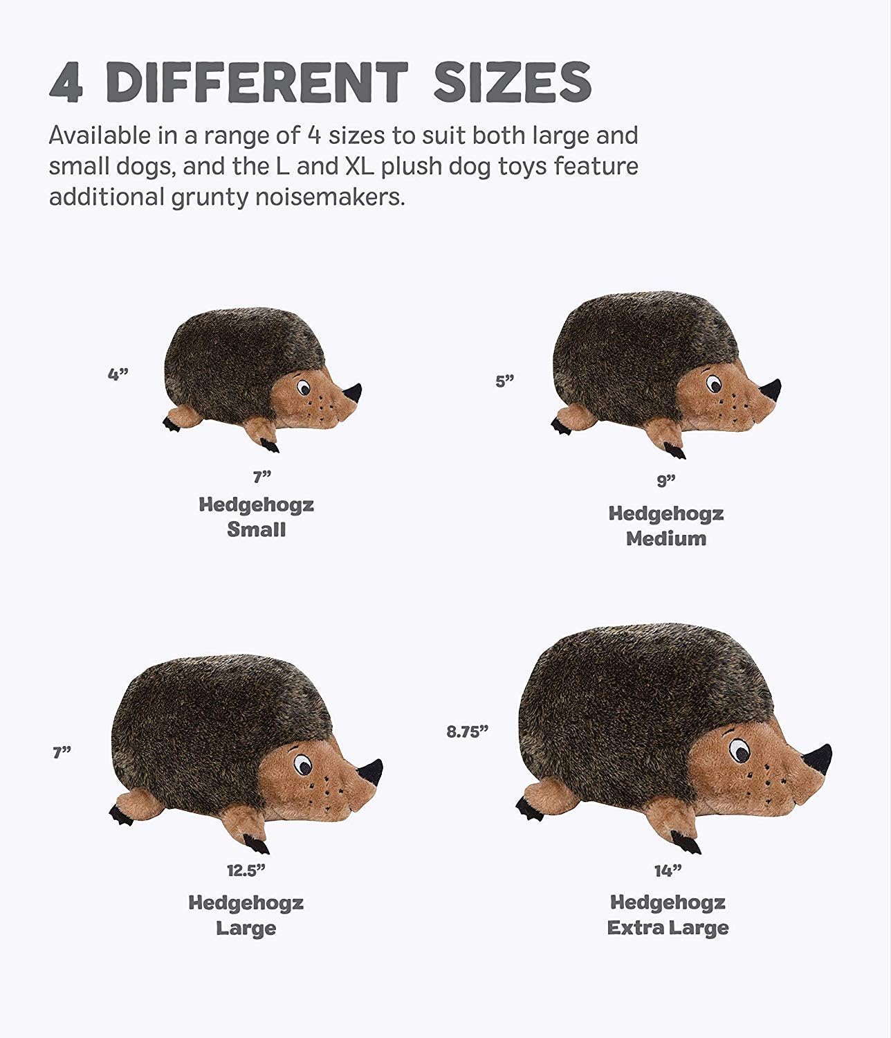 Pet Supplies : Pet Squeak Toys : Outward Hound Kyjen Hedgehogz Squeak Toy for Dogs : 