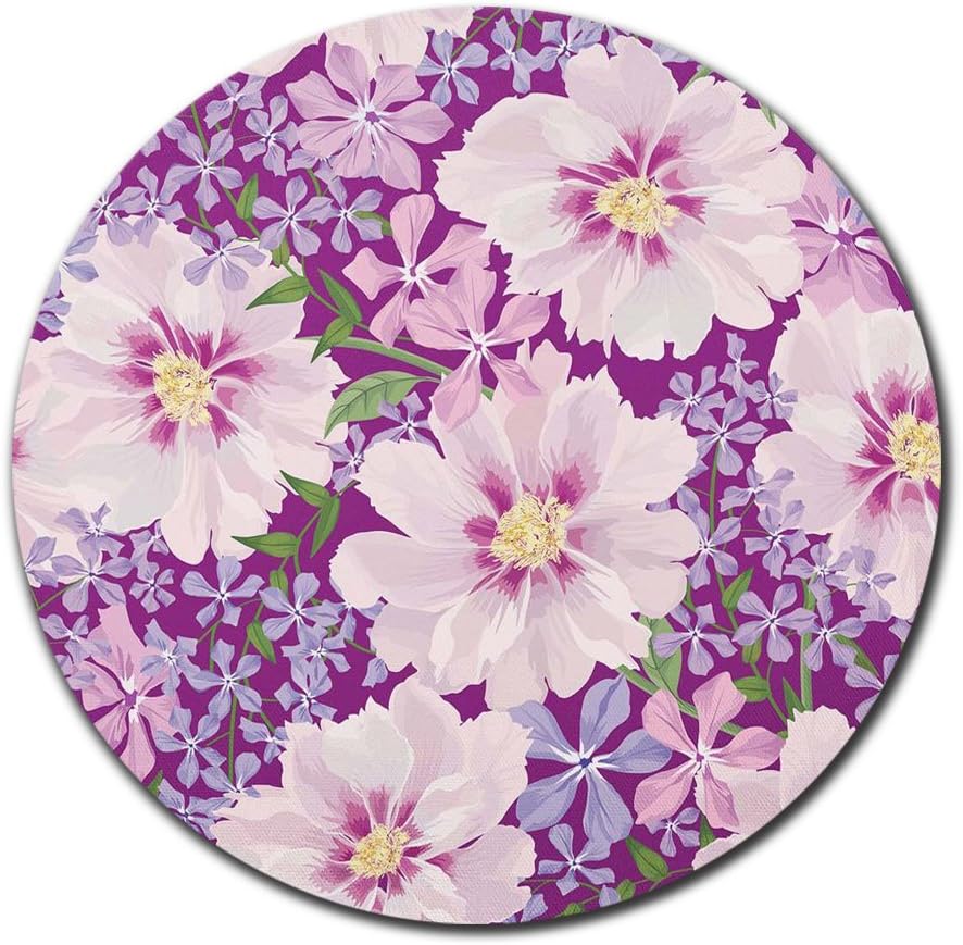 Purple Blossom Flowers Mouse Pad