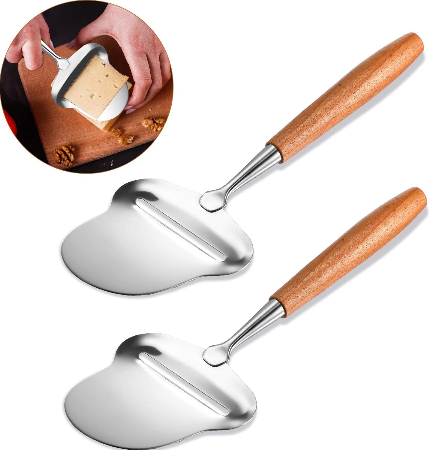 2 Pieces Cheese Slicer Spatula Plane Stainless Steel Cheese
