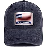 Goyklrb American Flag Veteran Hat for Men Women, Funny Embroidered Army Military Patriotic Baseball Cap