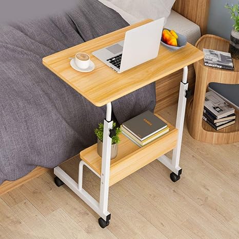 Over The Bed Sofa Couch Rolling Wheels Side Table Coffee Table Height Adjustable Overbed Laptop Trolley Mobile Computer Desk Hospital Dining Table Colour A Size 80 X 40 Cm Amazon De Kuche