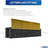 Xfort MailPlate 12" Letterplate Polished Brass by UAP for 20-40mm doors view 4