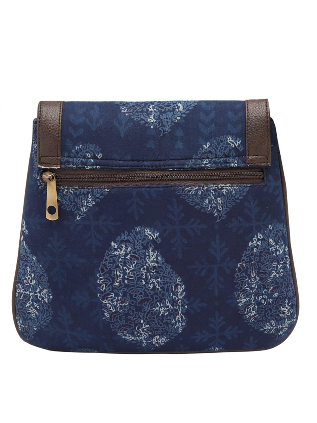 vivinkaa indigo ethnic printed sling bag for women