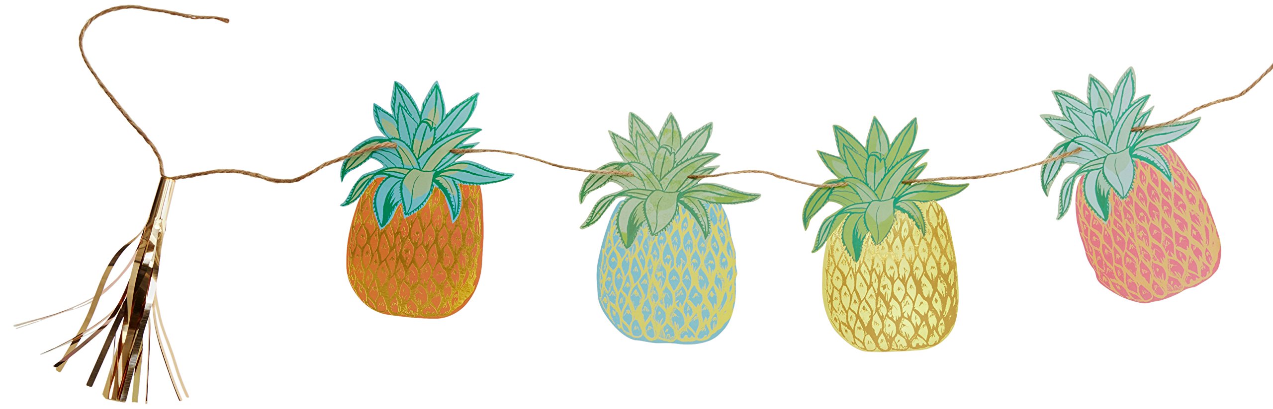 Talking Tables Tropical Fiesta Pineapple Hanging Garland for Birthday, BBQ and Summer Party, Multicolour (3m)