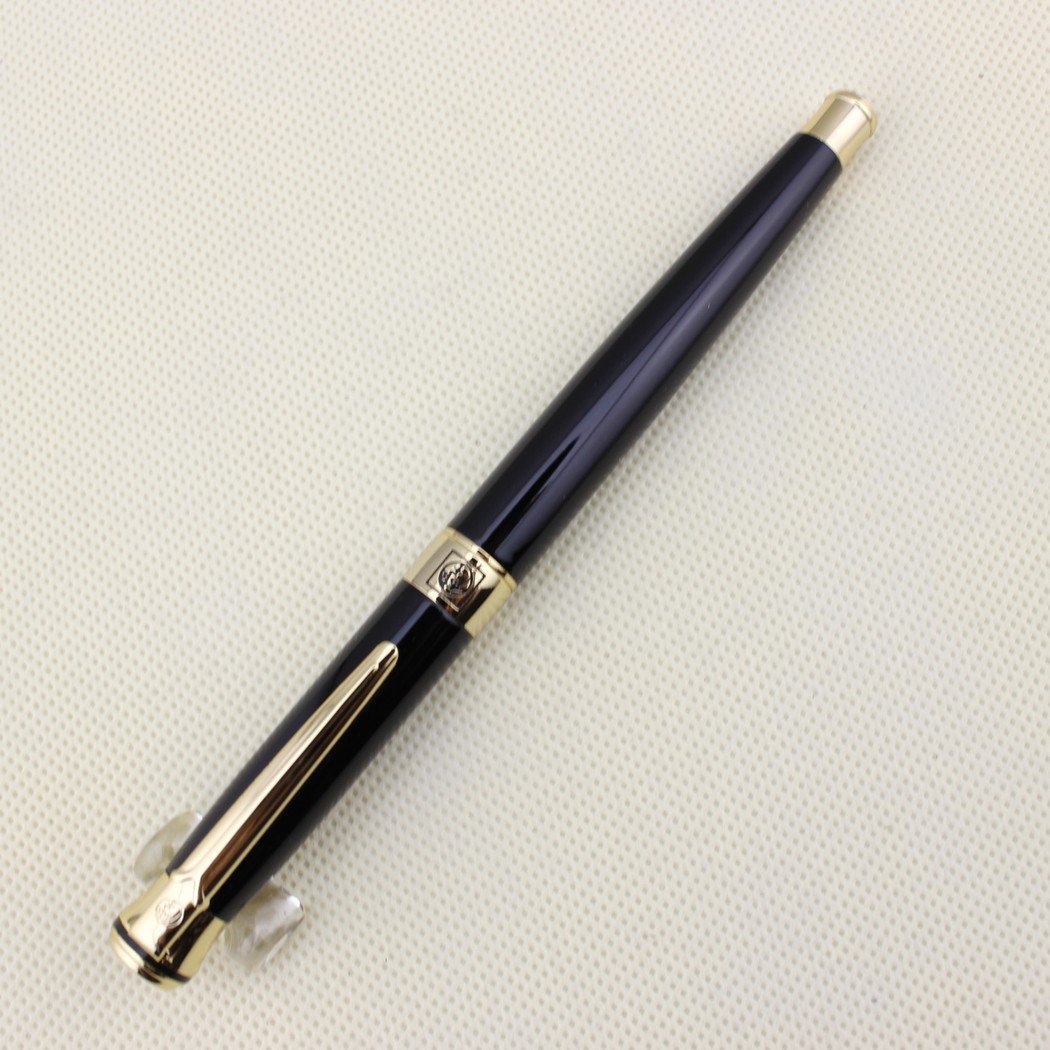 Gullor Excellent Picasso Fountain Pen 903 Black with Golden Clip Pen Nice Gift Pen