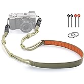 PGYTECH Camera Shoulder Strap Air for Mirrorless Quick Release Camera Strap Leather-like Surface with Braided Ropes Adjustable Neck Strap Light for Sony ZV-E10 for Canon G7 X, Grass Green