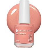 Dazzle Dry Nail Lacquer, Step 3 &ndash; Sunset Glow (0.5 fl oz) | A Peach With A Subtle Orange/Gold Shimmer &middot; Semi-Sheer &middot; Shimmer Finish &middot; Quick-Dry