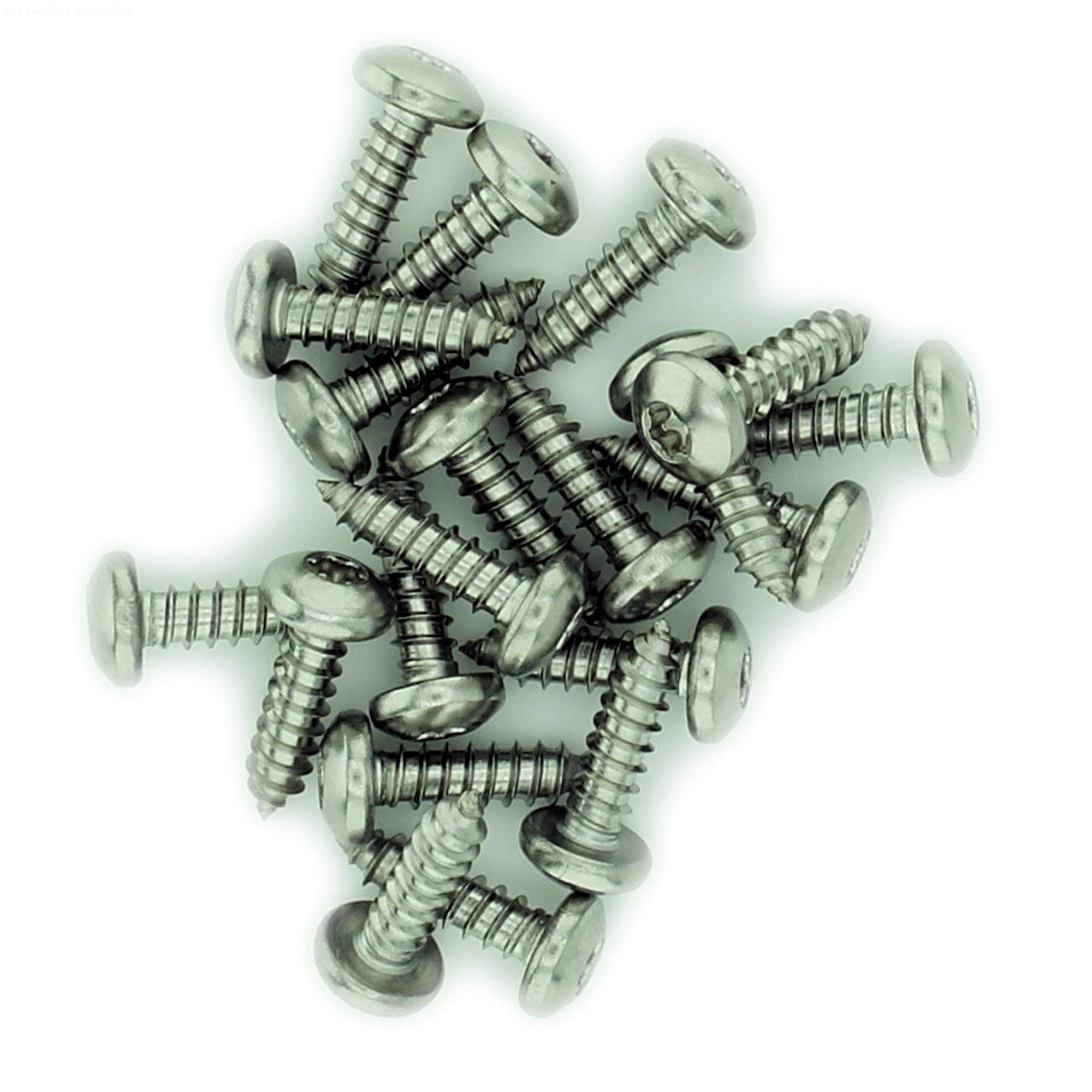 No.6 x 1.5 (3.5mm x 38mm) TX Pan Self-Tapping Screw - Stainless Steel (A2) (Pack of 20)
