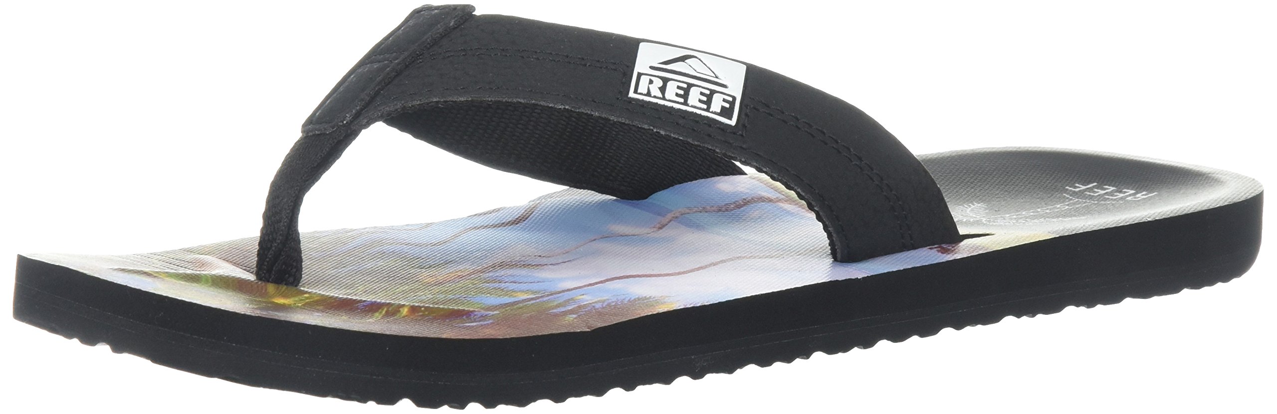 REEF Men's HT PRINTS Sandal, aqua palms, 070 M US