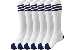 juDanzy 3 Pairs of Knee High Boys or Girls Stripe Team Tube Socks for Soccer, Basketball, baseball and Everyday Wear