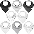 KiddyStar Double Layer Bandana Bibs - Thick, Multi Snaps, Organic Cotton - Soft & Absorbent - For Drooling, Teething, Feeding