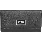GUESS Factory Women's Abree Logo Saffiano Slim Trifold Wallet