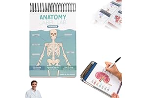 Anatomy Label Lab Workbook - 100+ Full-Color Dry-Erase Pages for Students, Creative Human Anatomy Busy Book for Nurses and Do