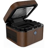 VANSU Multifunctional Smokeless Ashtray,HEPA Filter Ashtray Indoor,USB Rechargeable Smoke Removing ashtray for home,bedroom,office,car(Dark walnut)