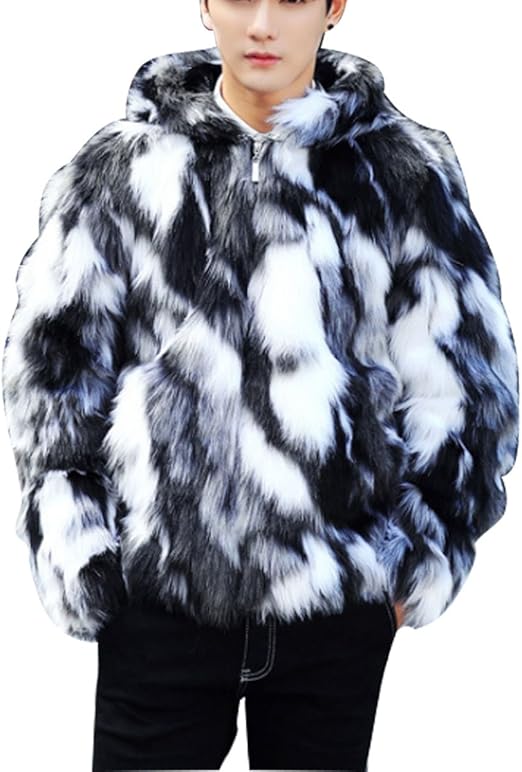 Amazon Lisa Pulster ファーコート メンズ フェイク 毛皮コート ファーパーカー メンズ 男 暖かい 冬 裏毛 アウター フェイク ファー ストリート系 ショート丈 大きいサイズ S 5xl コート ジャケット 通販