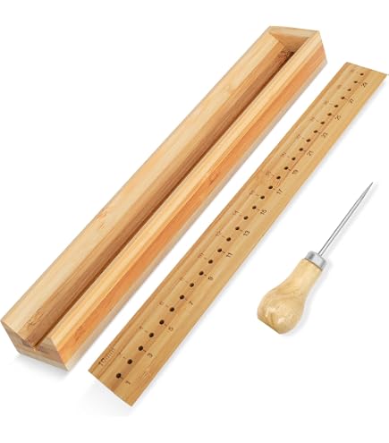 Kit De Encuadernación Manual BENECREAT - Incluye Perforador De Bambú (22.5cm)