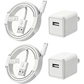 iPhone Charger,Extra Long 2 Pack 10FT Lightning Cable Cube i Phone 12 Charger Charging Transfer Cord Cable with USB Plug Wall Charge Block Travel Adapter for iPhone 14/13/12/11/SE2022/8/7/XS/XR/X/iPad