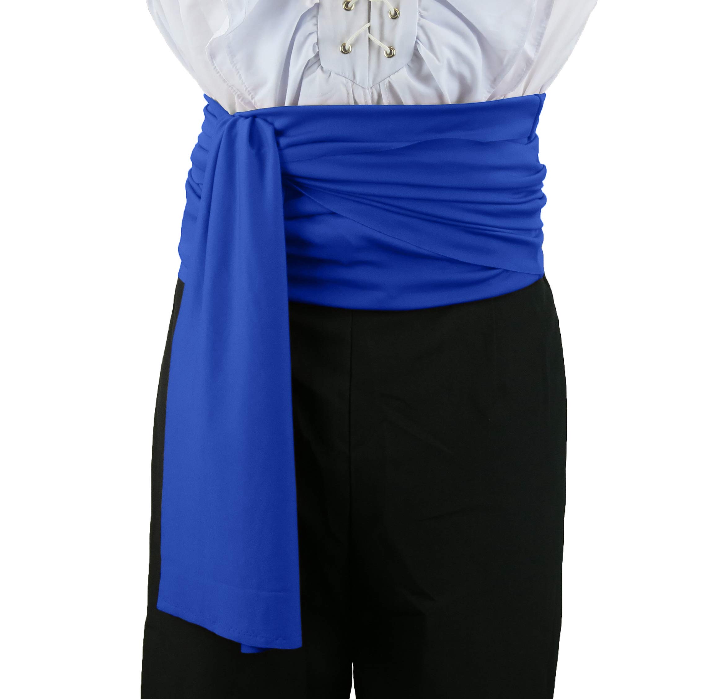 Flyingstart Pirate sash Zorro Dracula Fancy Dress Accessorie Buccaneer LARP Costume - Royal Blue