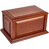WEVOIRD Handcrafted Extra Large Wooden Funeral Cremation Urn Box for Adult Human Ashes up to 320lbs