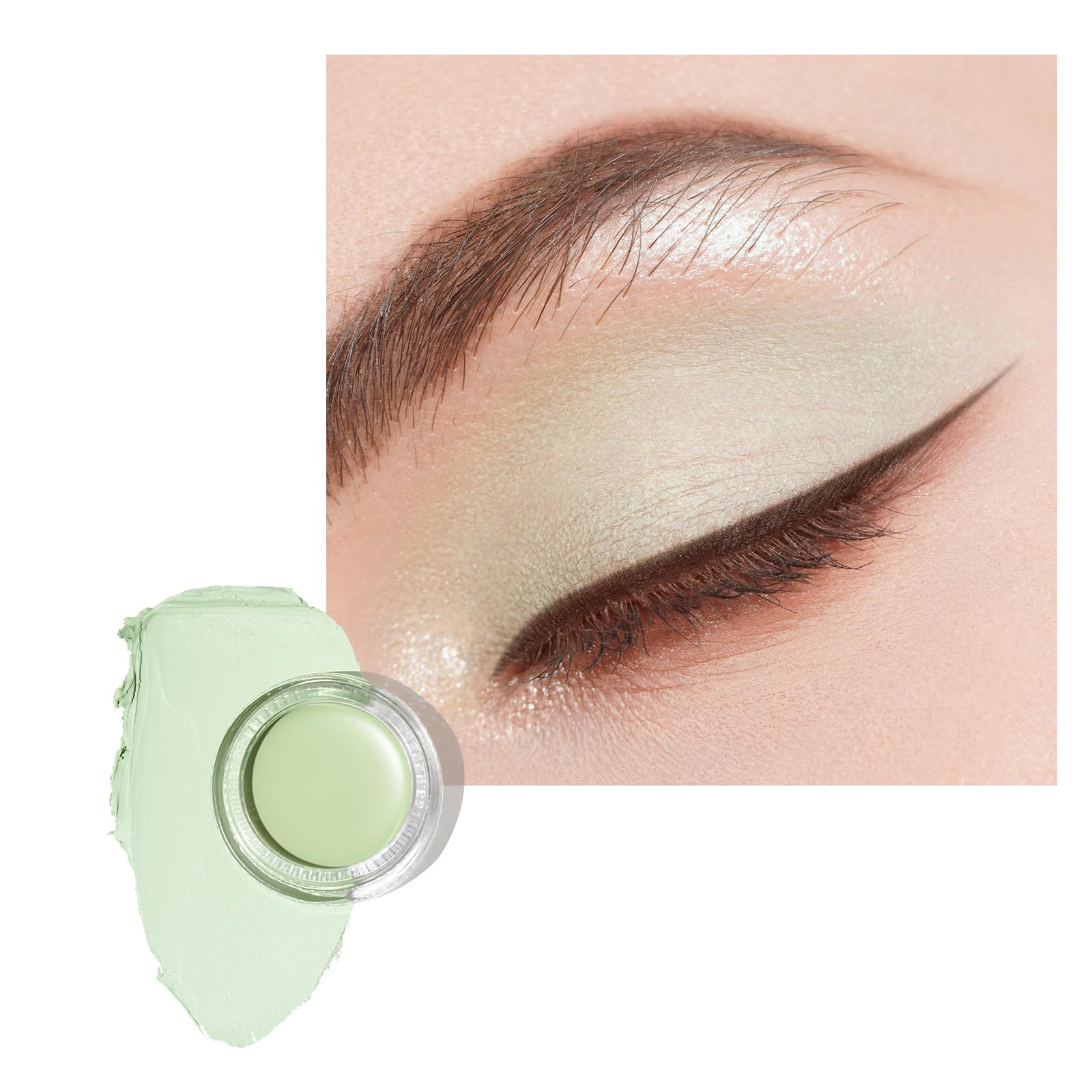Oulac Matte Eye Shadow Mint Green | Eyeshadow Primer Fine Texture Up to 12 Hours+ Wear | Waterproof Matte Finish | Daily Eye Makeup | Vegan | 06g (CM08) Mint — image 1