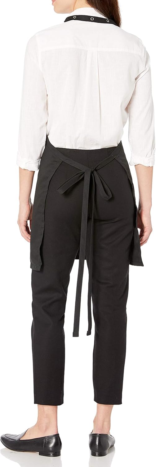 Uncommon Threads Unisex V-Neck Formal Apron, Black, One Size: Food Service Uniforms Aprons: Clothing