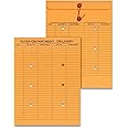 Universal 63568 Light Brown Kraft String & Button Interoffice Envelope, 10 x 13 (Box of 100)