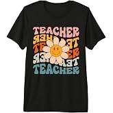 Retro Teacher Daisy Colorful - Elementary School Teacher Premium Tri-Blend T-Shirt