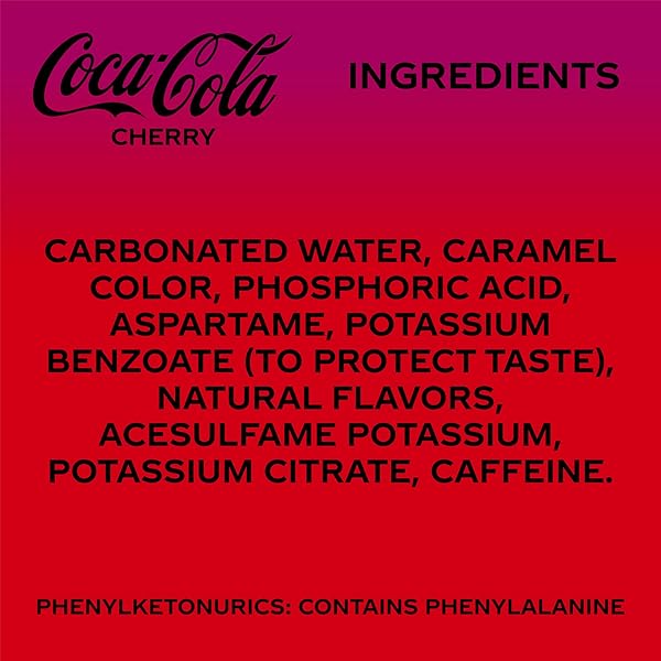 COCA-COLA CHERRY ZERO SODA, 12 FL OZ (PACK OF 12)
