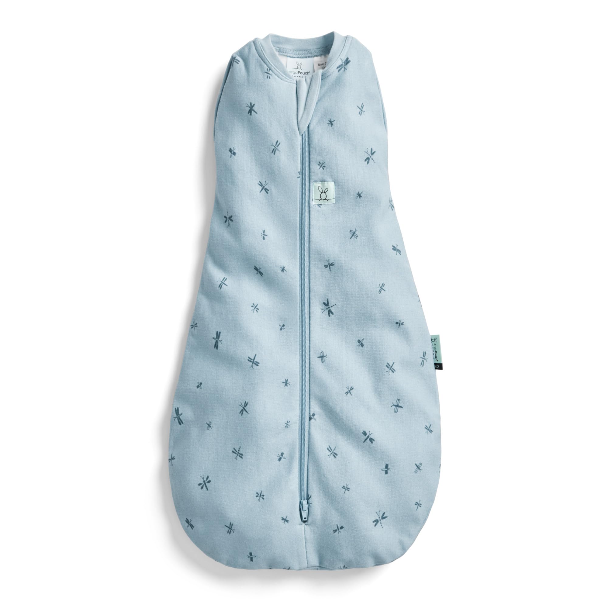 ergoPouch Cocoon Swaddle Sack 1.0 TOG - Baby Sleep Sack, Gentle Snug Fit Helps Calm Startle Reflex, Ideal for Arms In/Out Sleeping, Soft Breathable Fabric for Better Sleep (0 Months, Dragonflies)