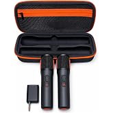 JBL PartyBox Wireless Mic - 2X Digital Wireless Microphones, Rechargeable Battery, Compatible with All PartyBox Speakers (Black) Including Winguard Protective Travel Case