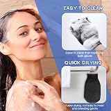 Sibba Exfoliating Gloves, 2 Pairs Body Scrubber for Dead Skin, Black view 7