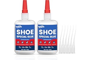 WOUSEDO 30g x 2 Pcs Shoe Glue - Quick Dry Strong Adhesive for Shoe Repair, Boots, Sneakers, Heels, Hiking Shoes, Leather, Handbags -Waterproof & Flexible.