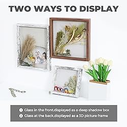 Muzilife 8x10 Shadow Box Picture Frame with Linen