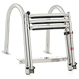 CO-Z 3 Step Telescoping Boat Ladder, Pontoon Boat