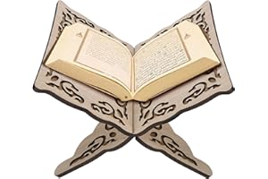 Quran Holder Stand, Quran Holder Foldable Stand Wooden Book Muslim Bible Book Magazine Cookbook for Display Prayer Reading Ch