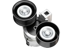ISINSWIFT Belt Tensioner Assembly with Pulley, Fit for Ford Excursion 2000-2003, F-250 F-350 Super Duty, E-350 E-450 Super Duty 1999-2003, Replace# F8UZ6B209CA, F8TE6B209BD
