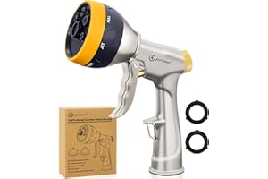 AUTOMAN Garden Nozzle Sprayer, High Pressure Spray Nozzle, 100% Metal Water Hose Nozzle, 7 Patterns Watering Nozzle, Heavy Duty Sprayer Garden Nozzle for Watering Plants & Lawns, Washing Cars & Pets