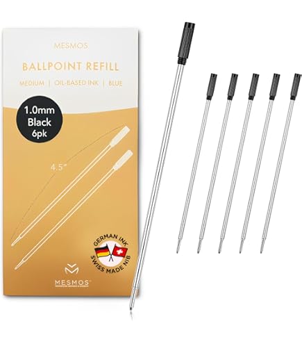 12pcs Black 4.5" 116mm Long Ballpoint Pen Refill, Medium Point Pen Refill, Metal Replacement Refill For Cross 8513 - View #8