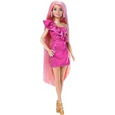 Barbie Fun &amp; Fancy Set Fashion Doll | with Extra-Long Color-Streaked Blonde Hair, Clothes &amp; Styling Accessories​​​