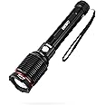 NEBO Redline 6K 6000-Lumen LED Rechargeable Bright Flashlight For EDC, Camping, Hunting, Hiking, Tactical With 4X Zoom, 4 Light Modes, Waterproof, Power Bank, Black