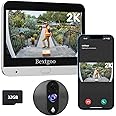 Bextgoo 2K Video Peephole Doorbell Camera with 32GB Memory Card, Door Viewer with 4.3" Color Monitor, 8000mAh Battery, 170° Wide View, Motion Detection Alerts, Night Vision