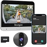 Bextgoo 2K Video Peephole Doorbell Camera with 32GB Memory Card, Door Viewer with 4.3" Color Monitor, 8000mAh Battery, 170&deg; Wide View, Motion Detection Alerts, Night Vision