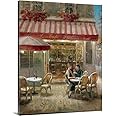 CANVAS ON DEMAND Paris Cafe II Canvas Wall Art Print by Danhui Nai, Contemporary, Figurative, Traditional, Home Decor, Figurative, Person Artwork, 20" x24in