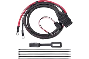 Hodflop 42014 4-Pin Truck Side Battery Cable Wiring Harness Compatible with Western SnowEx Fisher Blizzard Snow Plow, Vehicle Side Power Cable Wire Harness w/Dust Cover