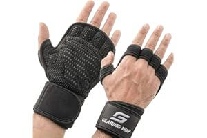 Glaring Way Neoprene Padded Weight Lifting Gloves for Men and Women - Ventilated Wrist Wrap Gloves for Athletes Gym Sessions 