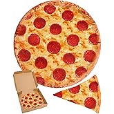 RAINBEAN 71inches Double Sided Pizza Blankets, Bed Blanket for Kids/Teens, Cool Stuff Gifts for Man and Boys, Novelty Food Wrap Blanket, Soft Blankets for Birthday Gifts White Elephant